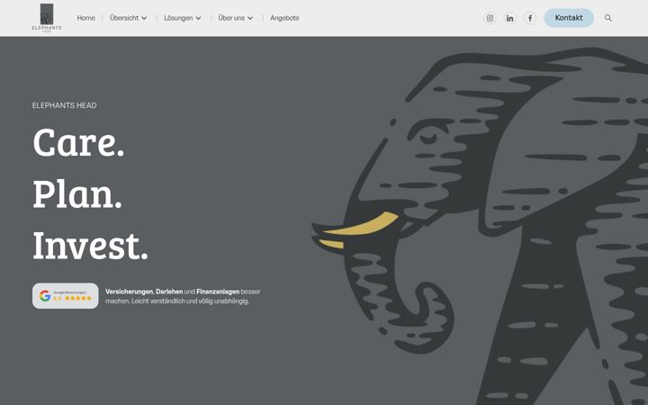 Screenshot von elephants-head.de
