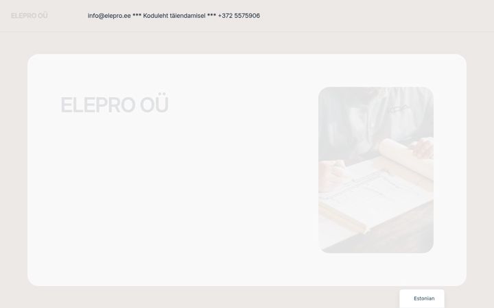 Screenshot of elepro.ee