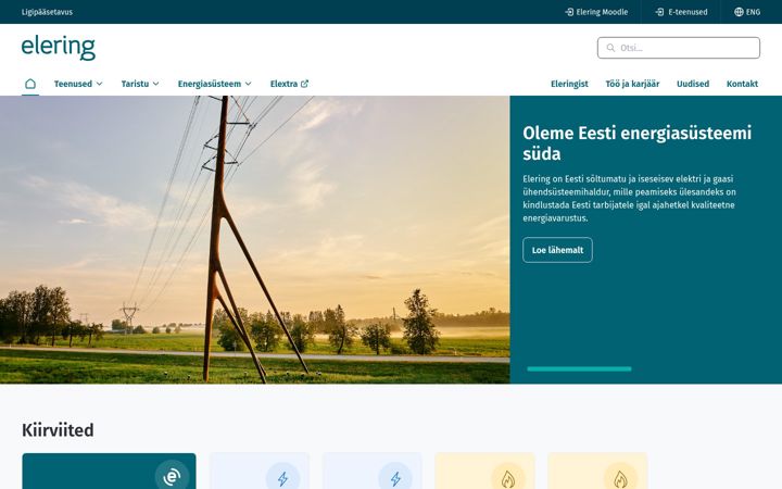 Screenshot of elering.ee