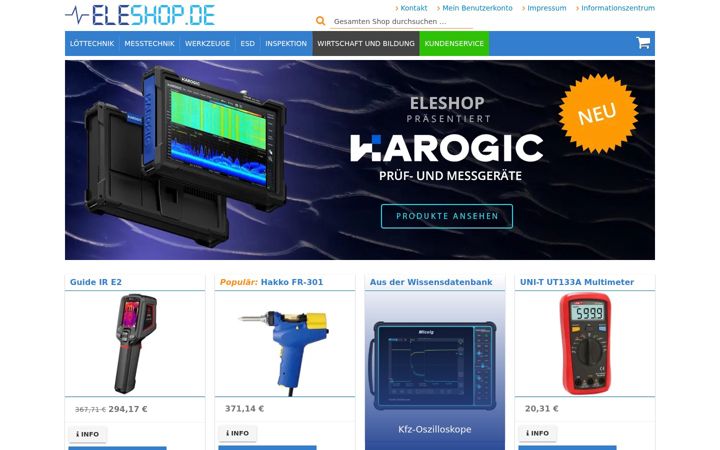 Screenshot von eleshop.de