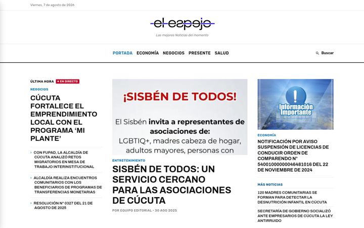 Ekrānuzņēmums no elespejonoticias.co