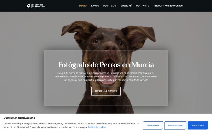 Screenshot of elestudiodemascotas.com