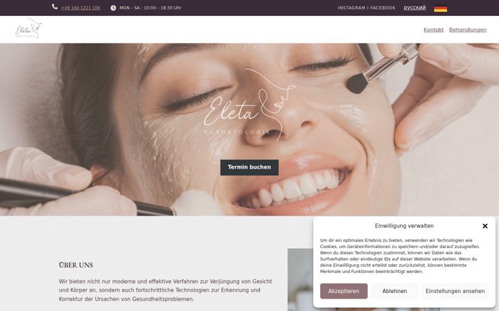 Ekrano kopija eleta-kosmetikstudio.de