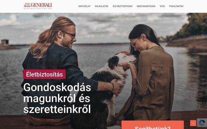 Skærmbillede af eletbiztositas.hu