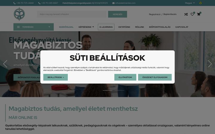 Screenshot of eletmentes.com