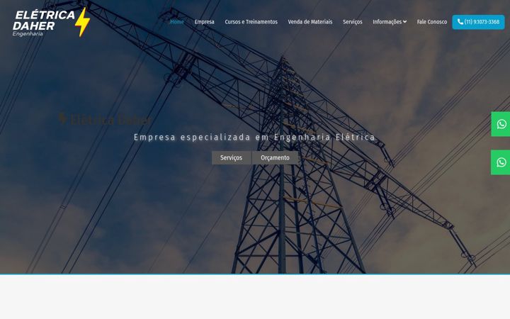 Screenshot ta' eletricadaher.com.br