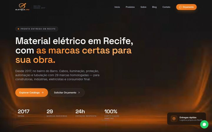 Screenshot ta' eletricalimarecife.com.br