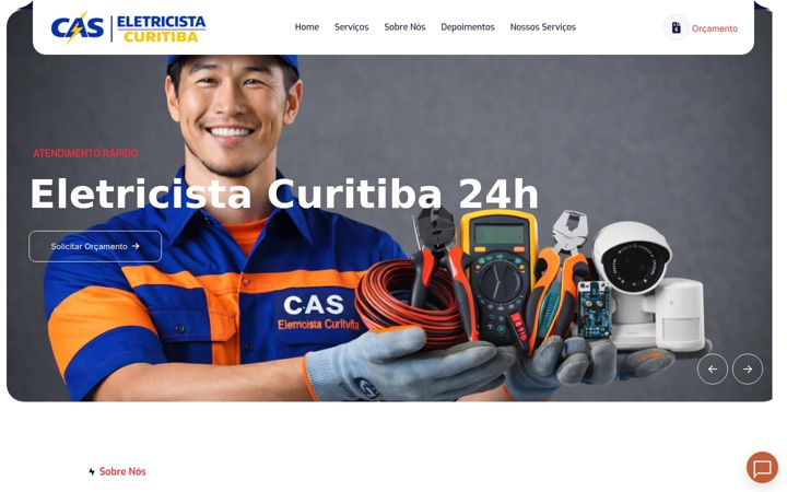 Screenshot of eletricistacuritiba.com