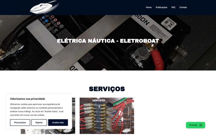 Screenshot of eletroboat.com