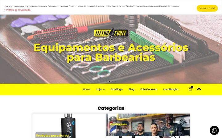 Екранна снимка на eletrocorte.com.br