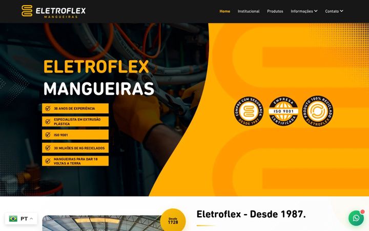 Екранна снимка на eletroflex.com.br