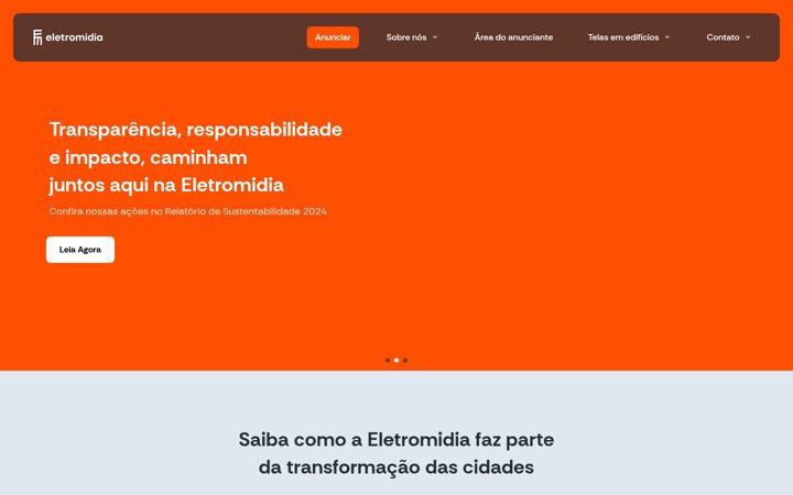 Screenshot of eletromidia.com.br