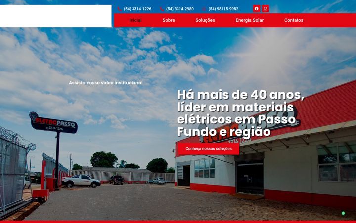 Snímek obrazovky eletropasso.com.br
