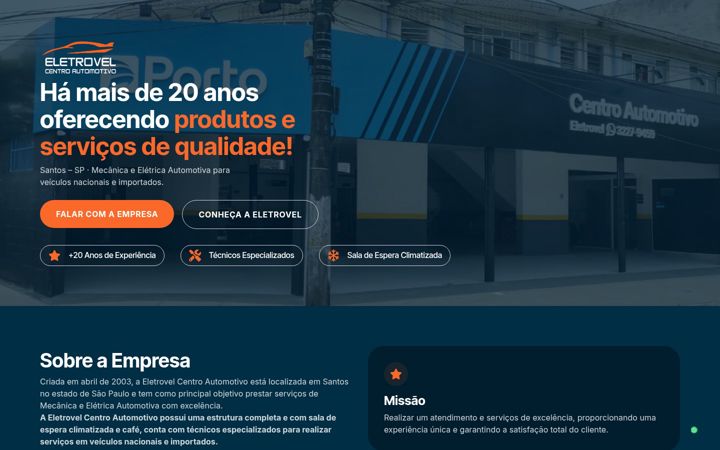 Екранна снимка на eletrovelcentroautomotivo.com.br