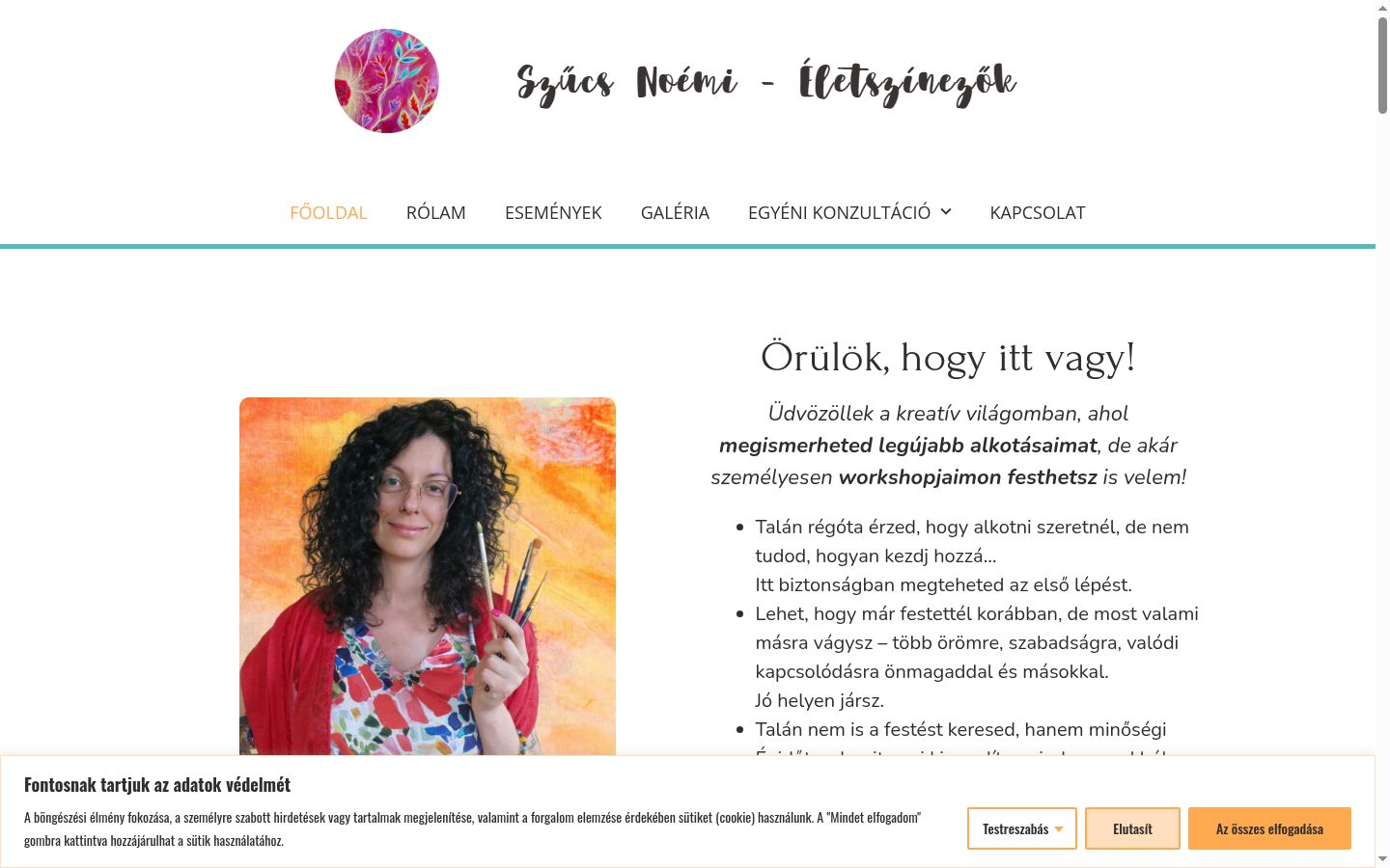 Captura de ecrã do banner de consentimento apresentado antes de qualquer interação
