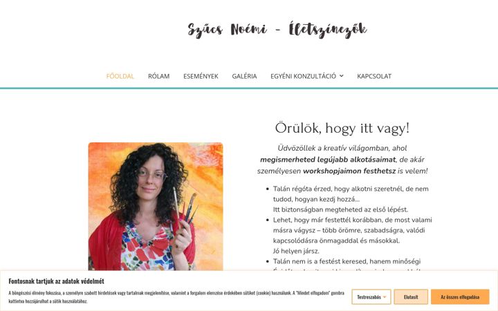 Posnetek zaslona eletszinezok.hu