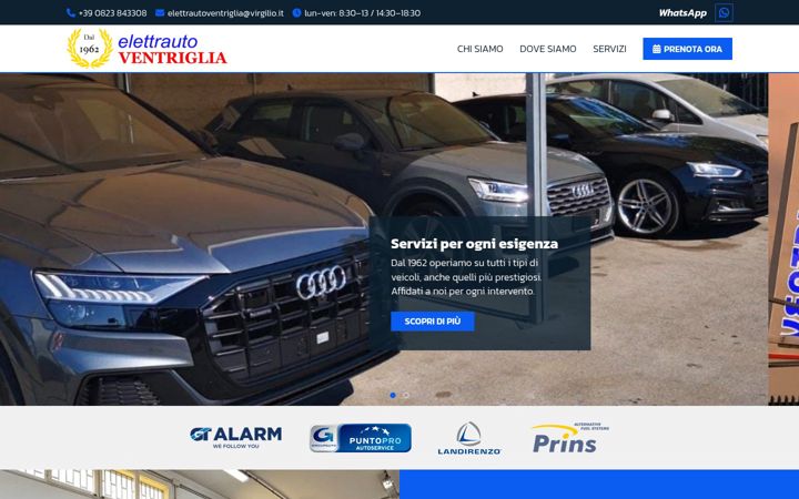 Skjermbilde av elettrautoventriglia.it