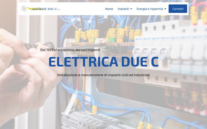 Screenshot of elettricaduec.com