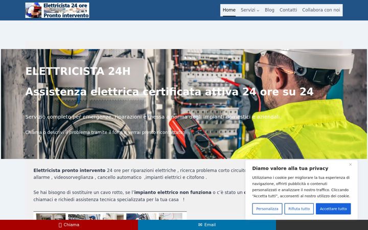 Screenshot of elettricista24ore.com