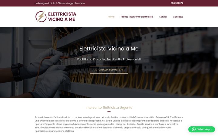 Ekraanipilt saidist elettricistavicinoame.it