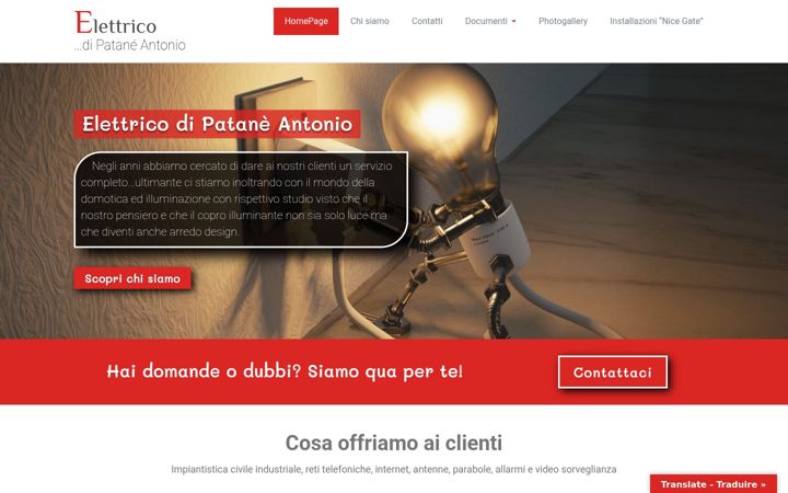 Screenshot of elettrico-pa.com
