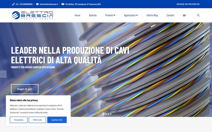 Ekraanipilt saidist elettrobrescia.it