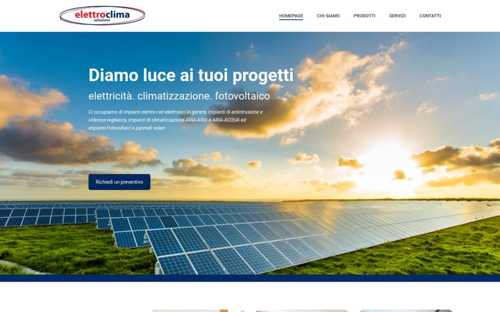 Snimka zaslona za elettroclimasoluzioni.it