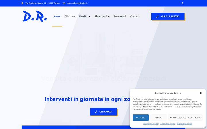 Snimka zaslona za elettrodomesticiriparazionetorino.it