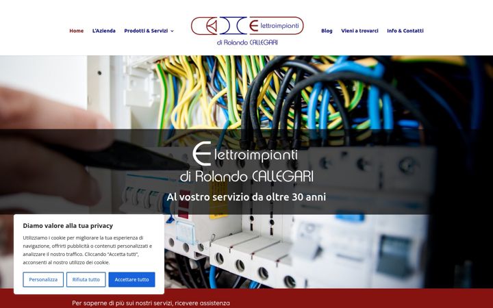 Captura de pantalla de elettroimpianticallegarivigevano.it
