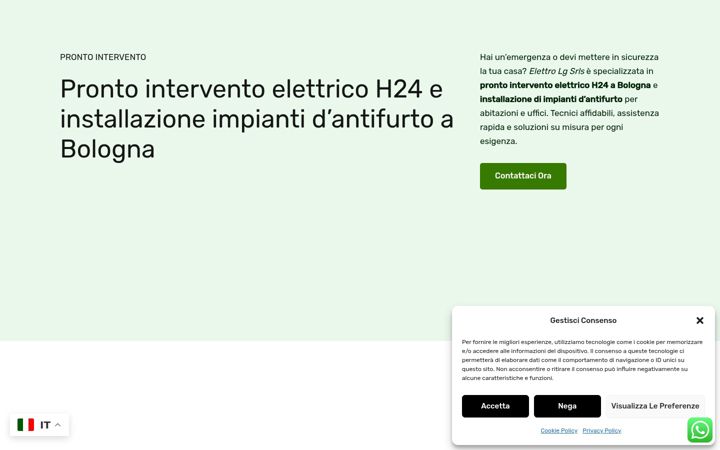 Captura de pantalla de elettrolg.it