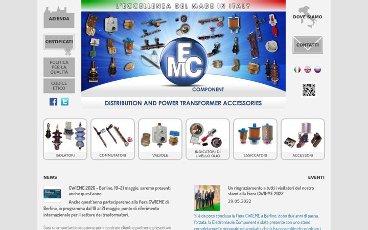 Captura de pantalla de elettromaulecomponent.com