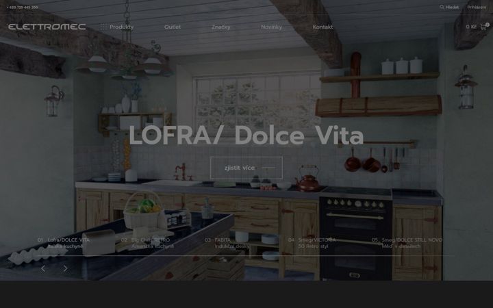 Skærmbillede af elettromec.cz