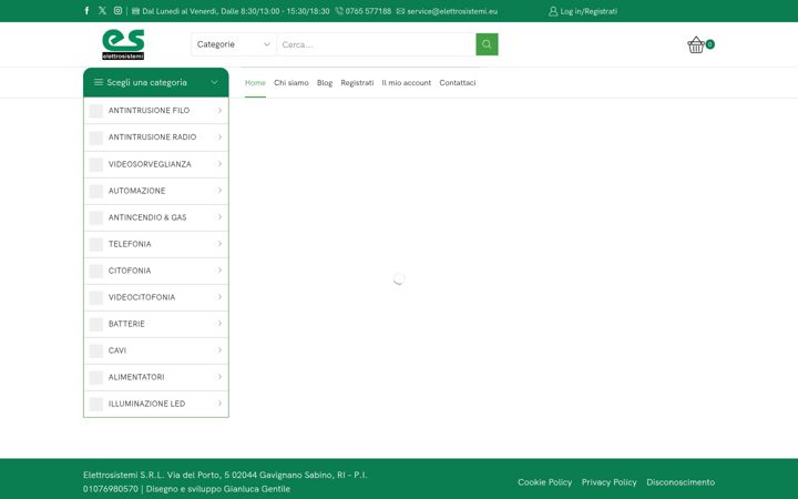 Screenshot van elettrosistemi.eu