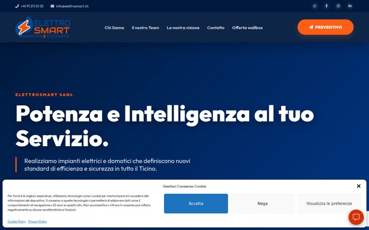 Snímek obrazovky elettrosmart.ch