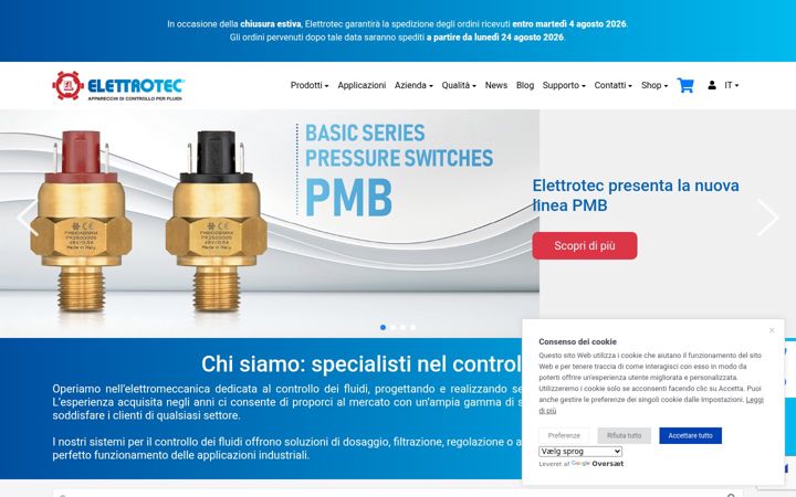 Screenshot of elettrotec.com