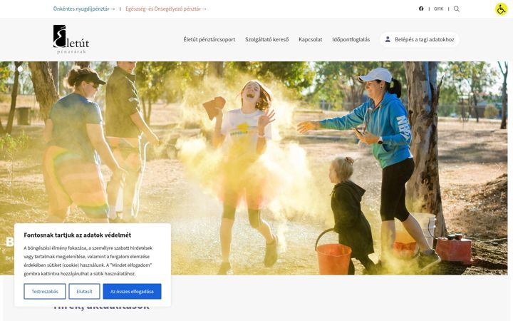Posnetek zaslona eletut.hu