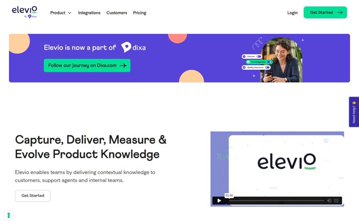 Screenshot of elev.io