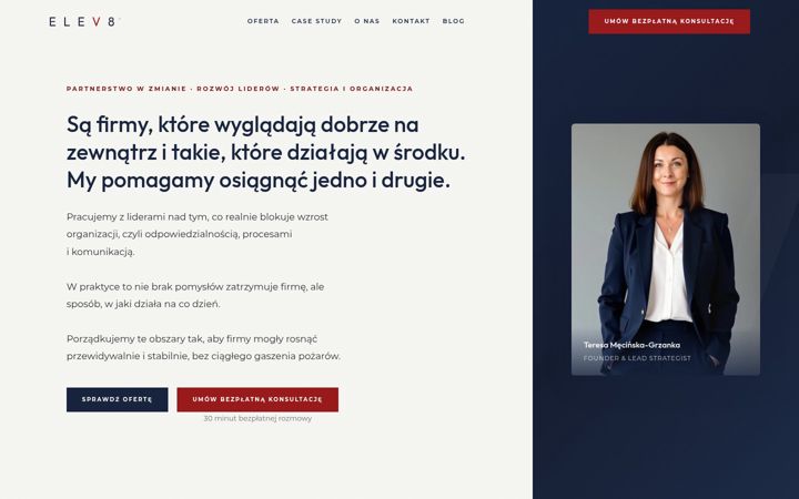 Screenshot of elev8.pl