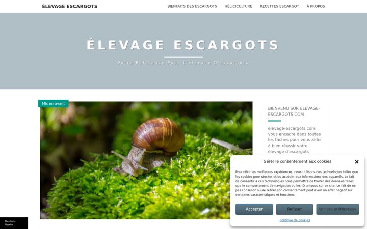 Screenshot of elevage-escargots.com