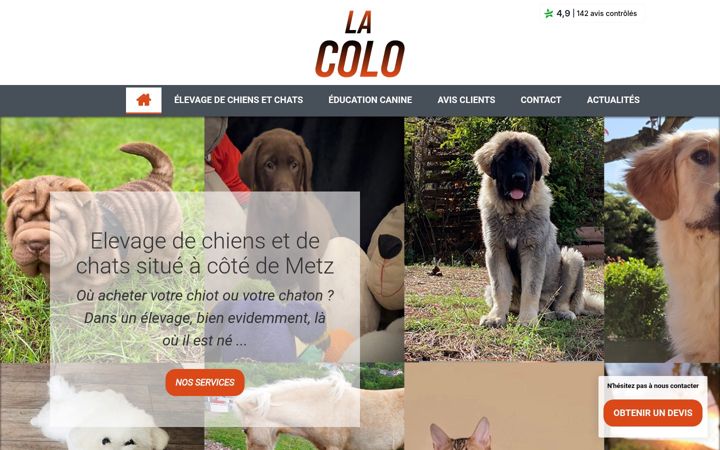Screenshot of elevage-lacolo.com
