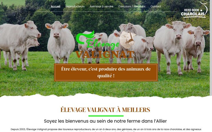 Képernyőkép: elevage-valignat.fr