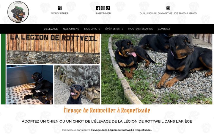 Captură de ecran a elevagedelalegionderottweil.fr