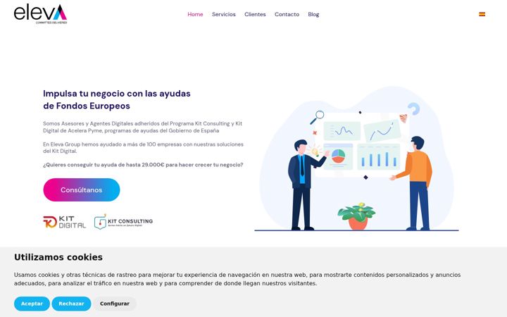 Captura de pantalla de elevagroup.es