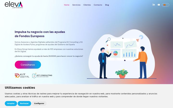 Screenshot ta' elevagroup.net