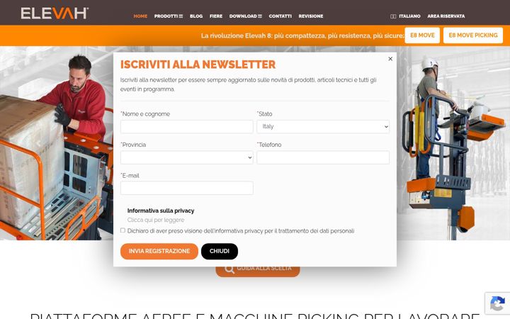 Skjermbilde av elevah.com