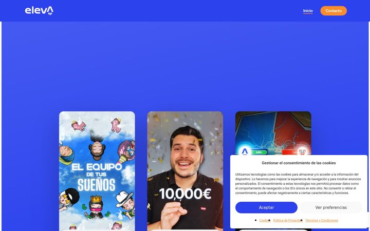 Captura de pantalla de elevamarketing.es