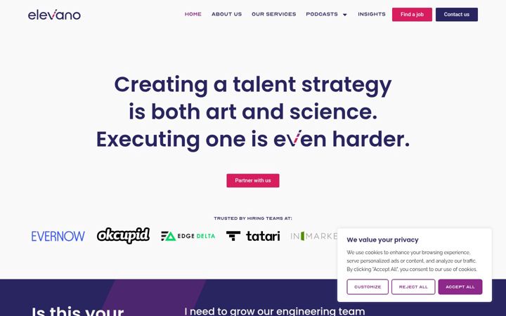 Screenshot of elevano.com