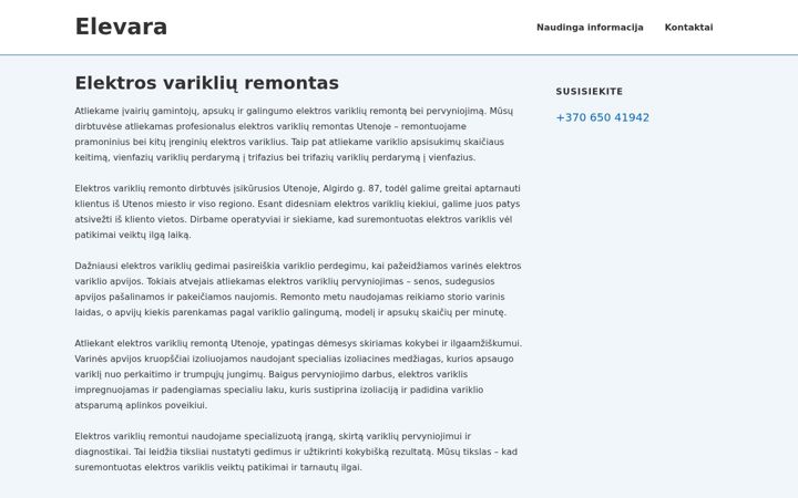 Screenshot of elevara.lt