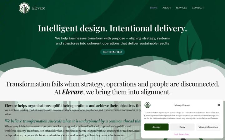 Screenshot of elevareltd.com