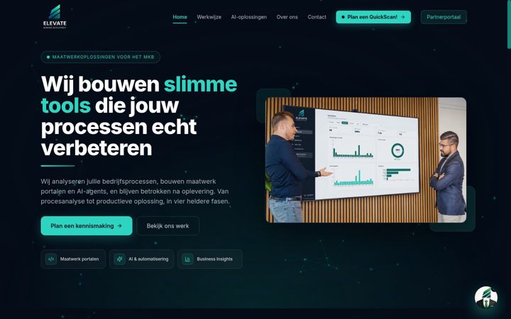 Ekrānuzņēmums no elevate-bd.nl